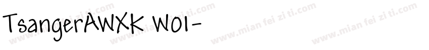 TsangerAWXK W01字体转换